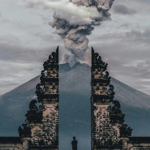 Mt Agung Erupting